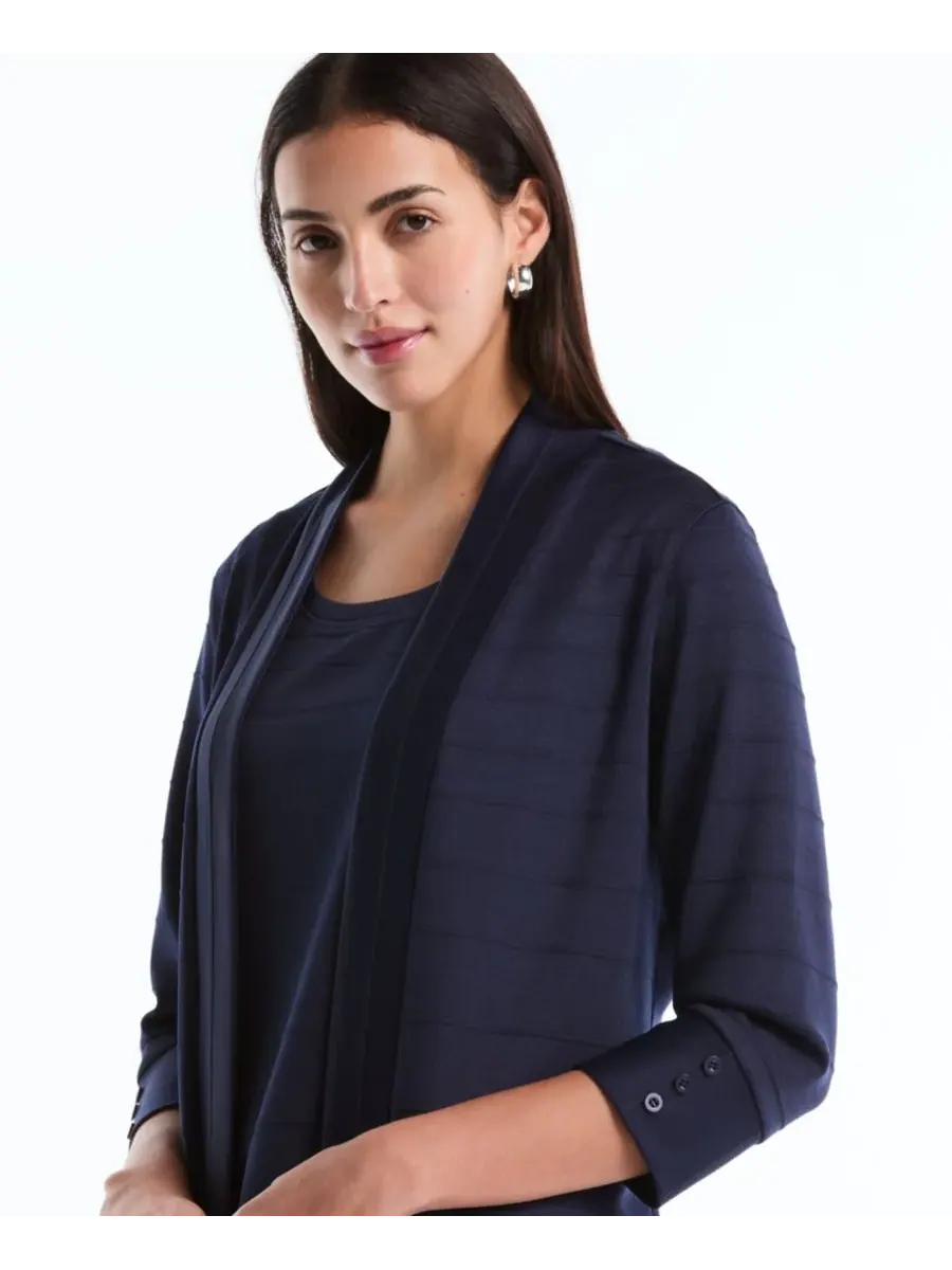 Небольшой вязаный кардиган в османском стиле Rafaella, Peacoat — изображение 3 из 4