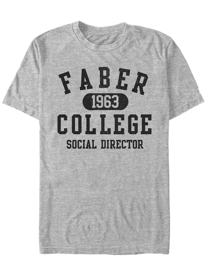 Футболка с коротким рукавом для мужчин "Faber College Social Director" от Animal House National — изображение 1 из 1, серый