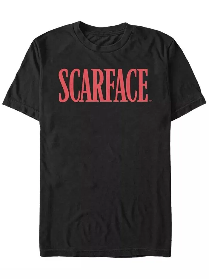Футболка мужская с коротким рукавом и красным логотипом Scarface Fifth Sun — изображение 1 из 1, черный