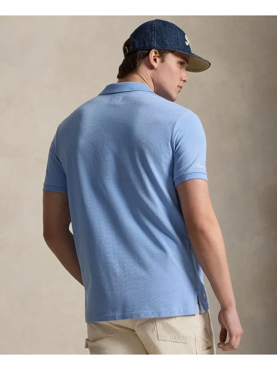 Мужская сетчатая рубашка-поло с логотипом Yankees Polo Ralph Lauren — изображение 4 из 5, синий