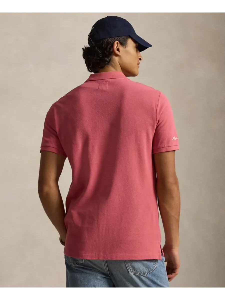 Мужская сетчатая рубашка-поло с логотипом Yankees Polo Ralph Lauren — изображение 4 из 5, красный