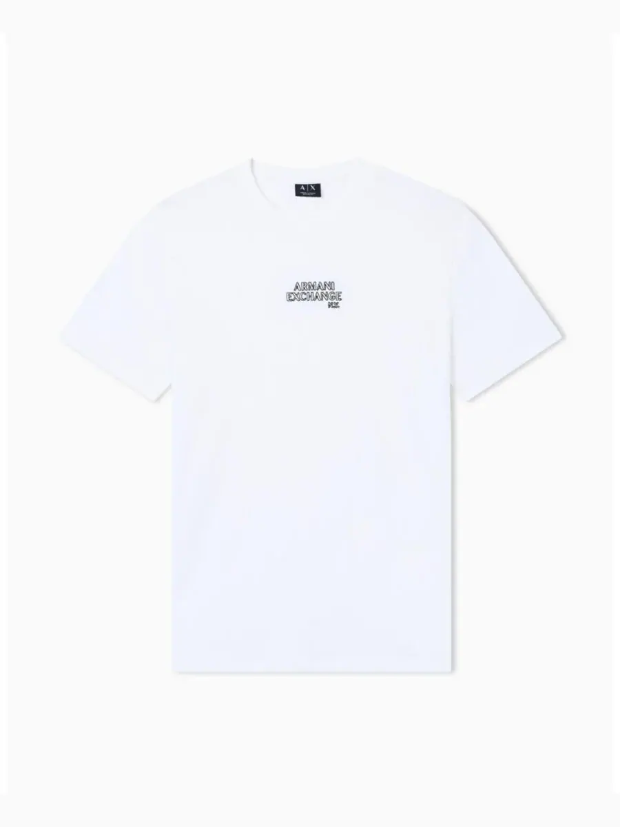 Мужская футболка с коротким рукавом и логотипом A|X Armani Exchange — изображение 5 из 5, белый