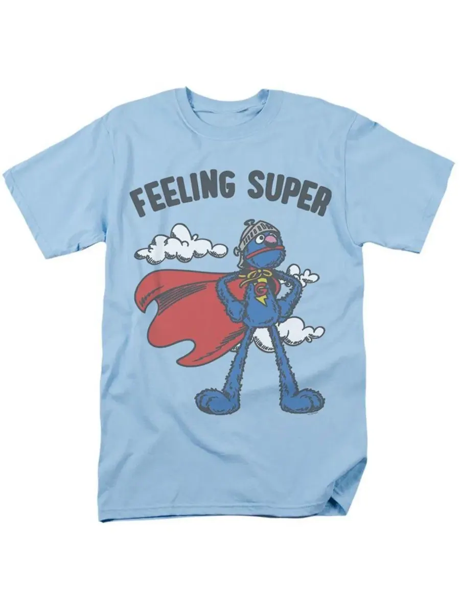 Футболка с длинным рукавом, модель The Grover Kent Sesame Street — изображение 1 из 3, светлый синий