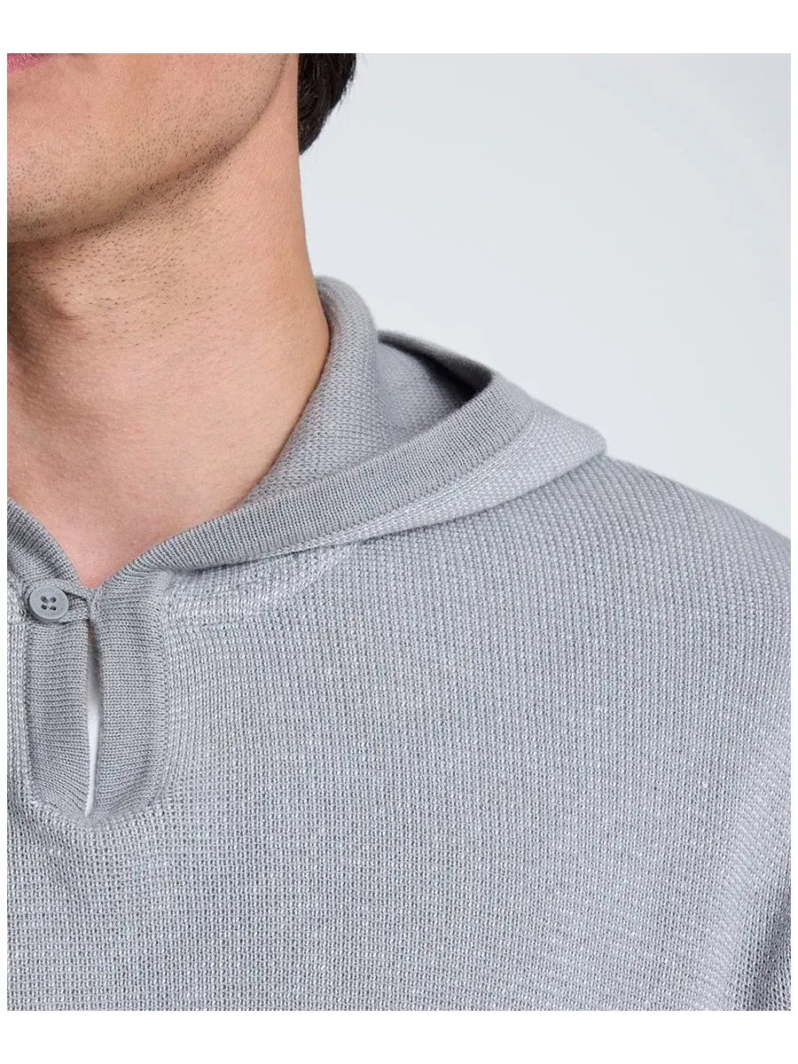 Мужская толстовка с длинными рукавами и капюшоном Kenneth Cole — изображение 4 из 6, серый