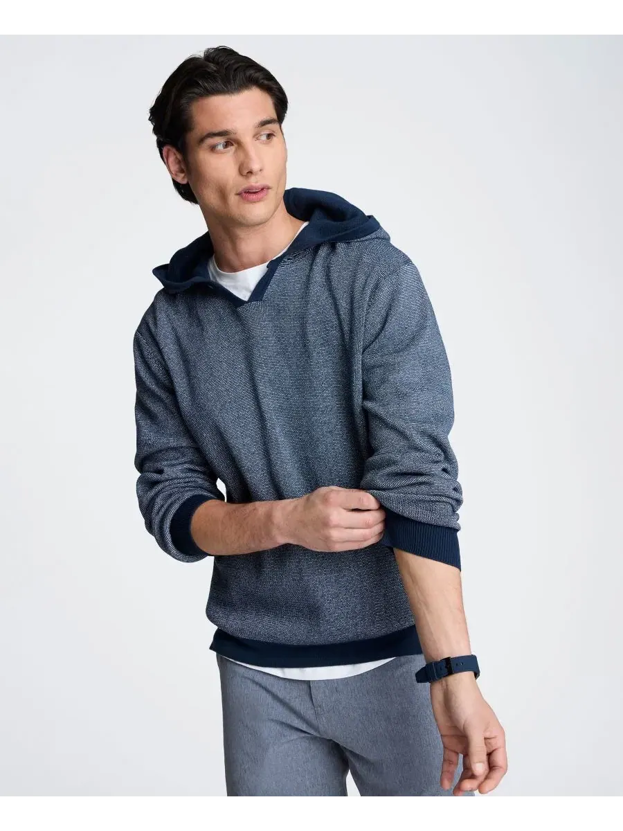 Мужская толстовка с длинными рукавами и капюшоном Kenneth Cole — изображение 1 из 4, темно-синий