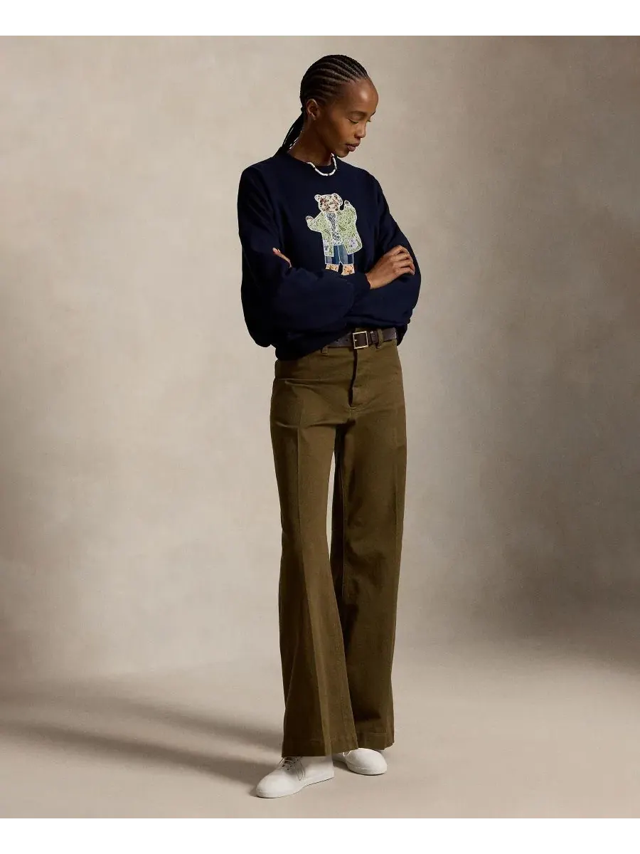 Свитшот с длинным рукавом Patchwork Polo Bear Polo Ralph Lauren — изображение 2 из 5, темно-синий