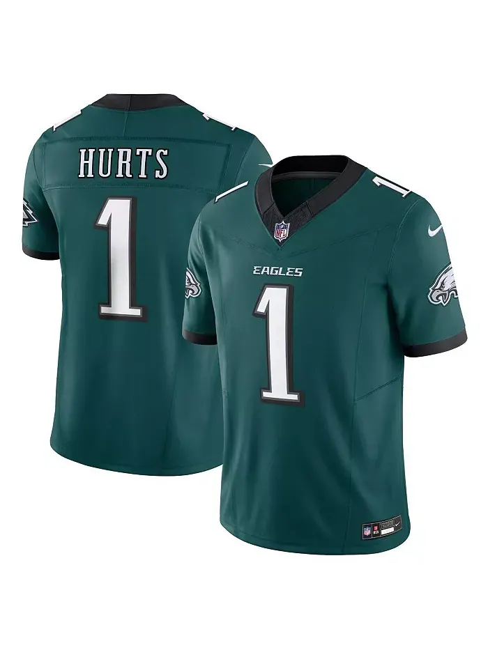 Мужская лимитированная джерси Jalen Hurts Kelly Philadelphia Eagles Vapor F.U.S.E Nike — изображение 1 из 5, зеленый