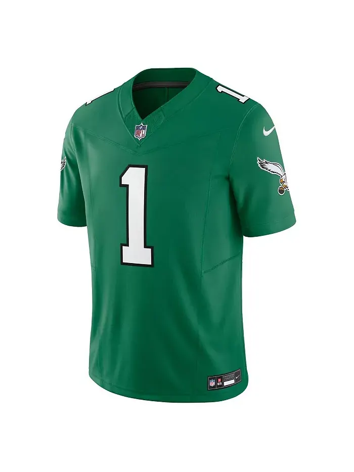 Мужская лимитированная джерси Jalen Hurts Kelly Philadelphia Eagles Vapor F.U.S.E Nike — изображение 5 из 5, зеленый