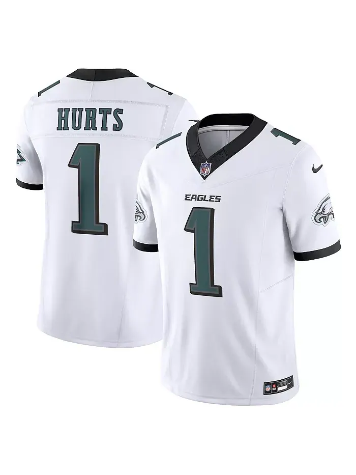 Мужская лимитированная джерси Jalen Hurts Kelly Philadelphia Eagles Vapor F.U.S.E Nike — изображение 1 из 5, белый