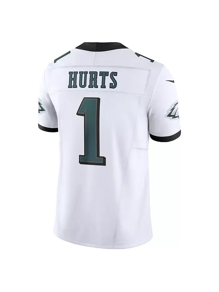 Мужская лимитированная джерси Jalen Hurts Kelly Philadelphia Eagles Vapor F.U.S.E Nike — изображение 2 из 5, белый