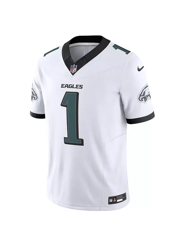 Мужская лимитированная джерси Jalen Hurts Kelly Philadelphia Eagles Vapor F.U.S.E Nike — изображение 3 из 5, белый