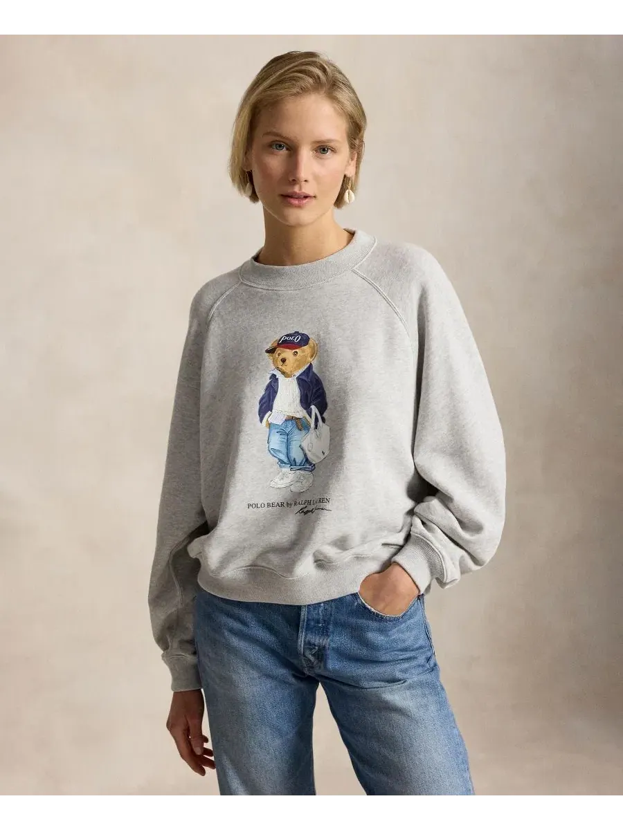 Женская легкая флисовая толстовка Polo Bear с круглым вырезом Polo Ralph Lauren