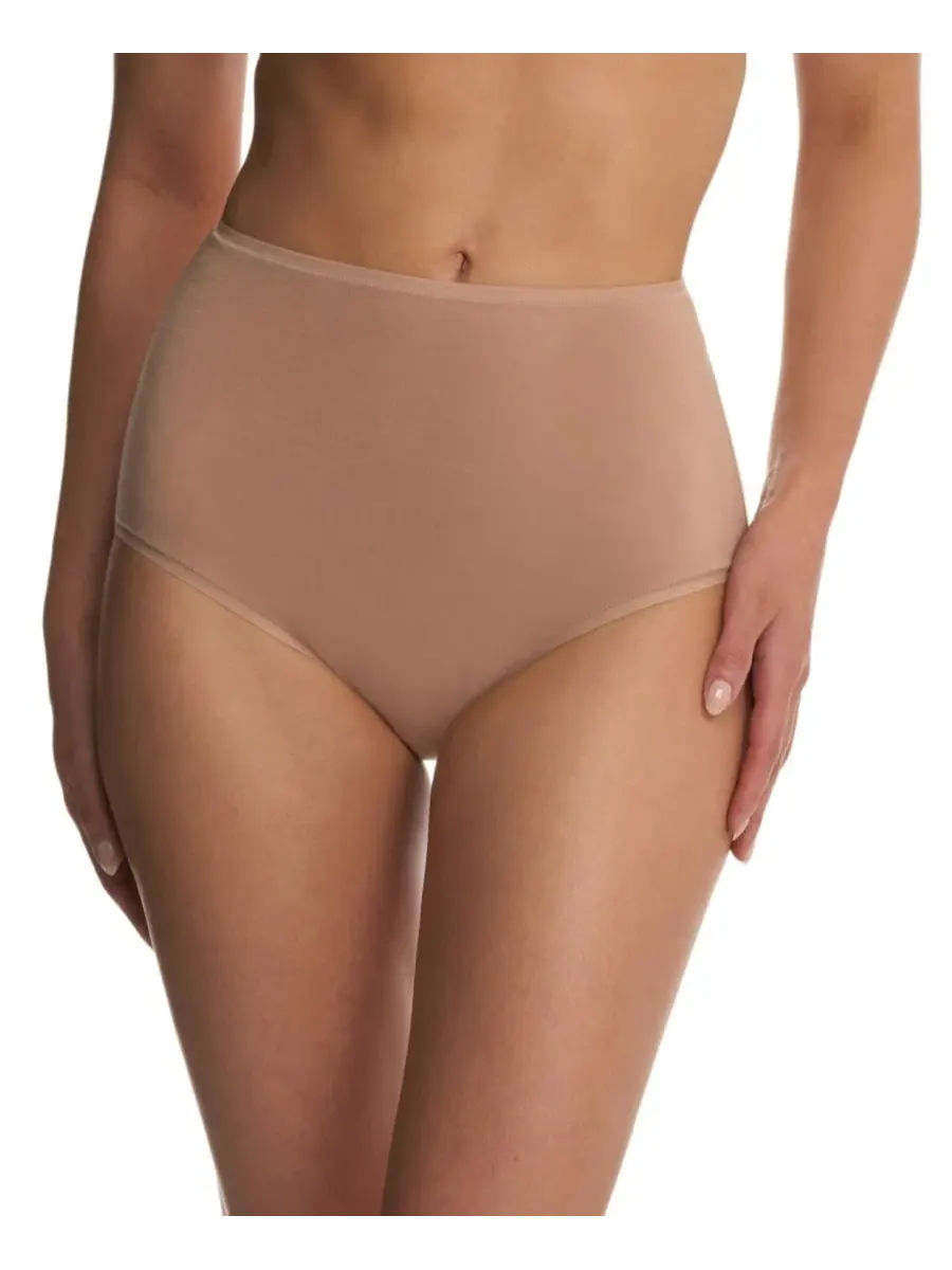 Женские хлопковые трусы с высокой талией Bliss Bare Cotton Natori — изображение 1 из 3, пергаментный