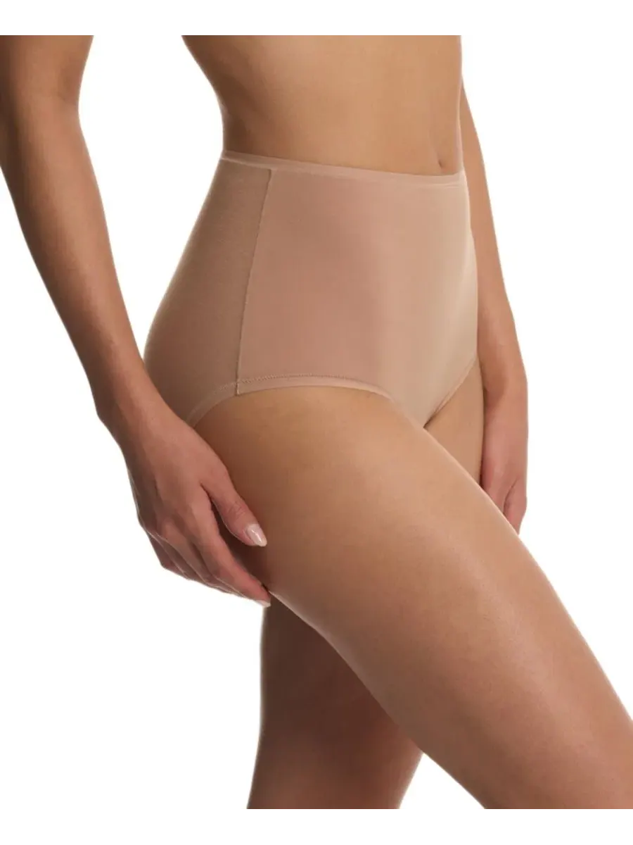 Женские хлопковые трусы с высокой талией Bliss Bare Cotton Natori — изображение 2 из 3, пергаментный