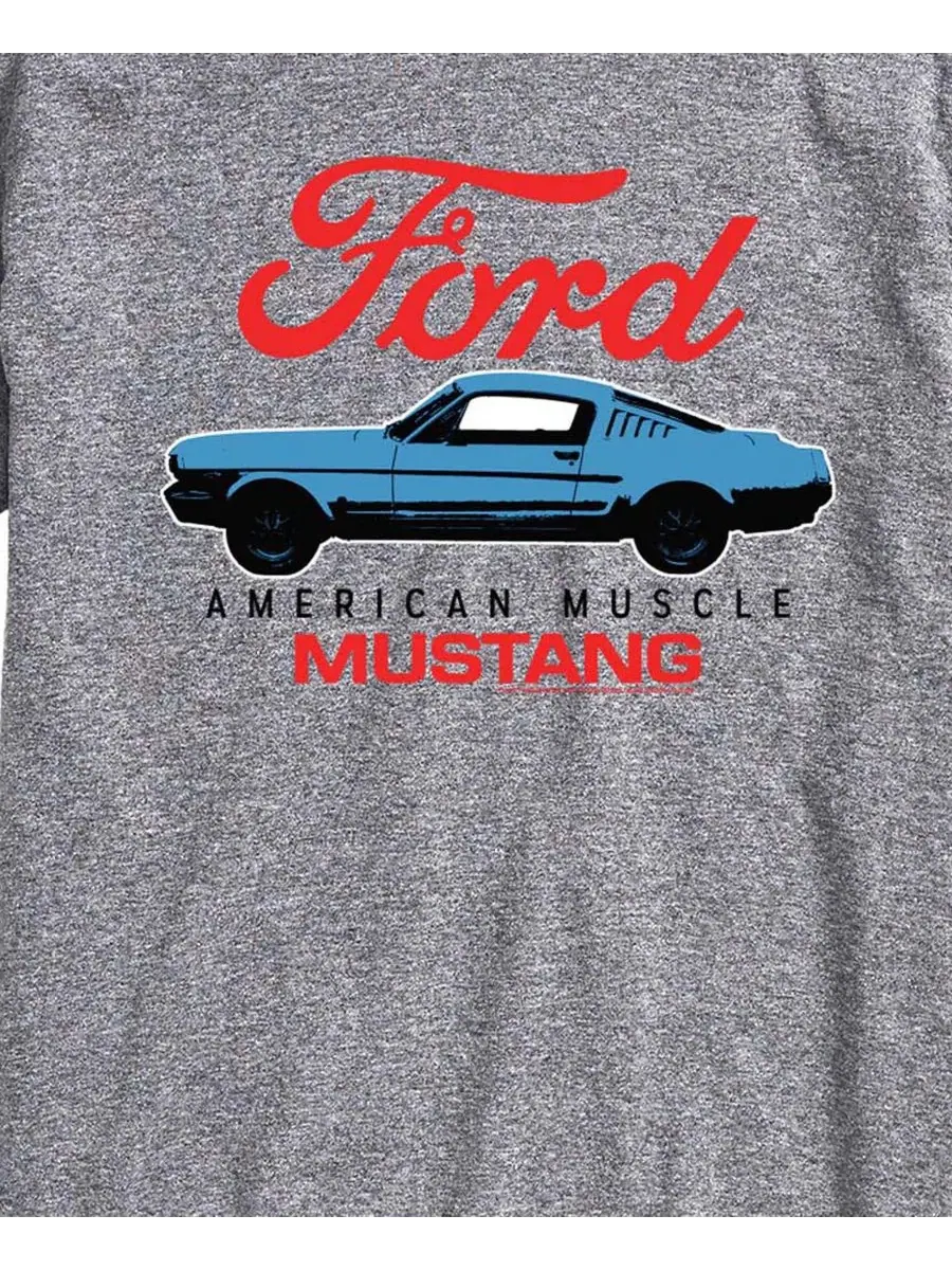 Мужская футболка с коротким рукавом и графическим принтом Ford American Muscle Mustang Airwaves — изображение 3 из 3