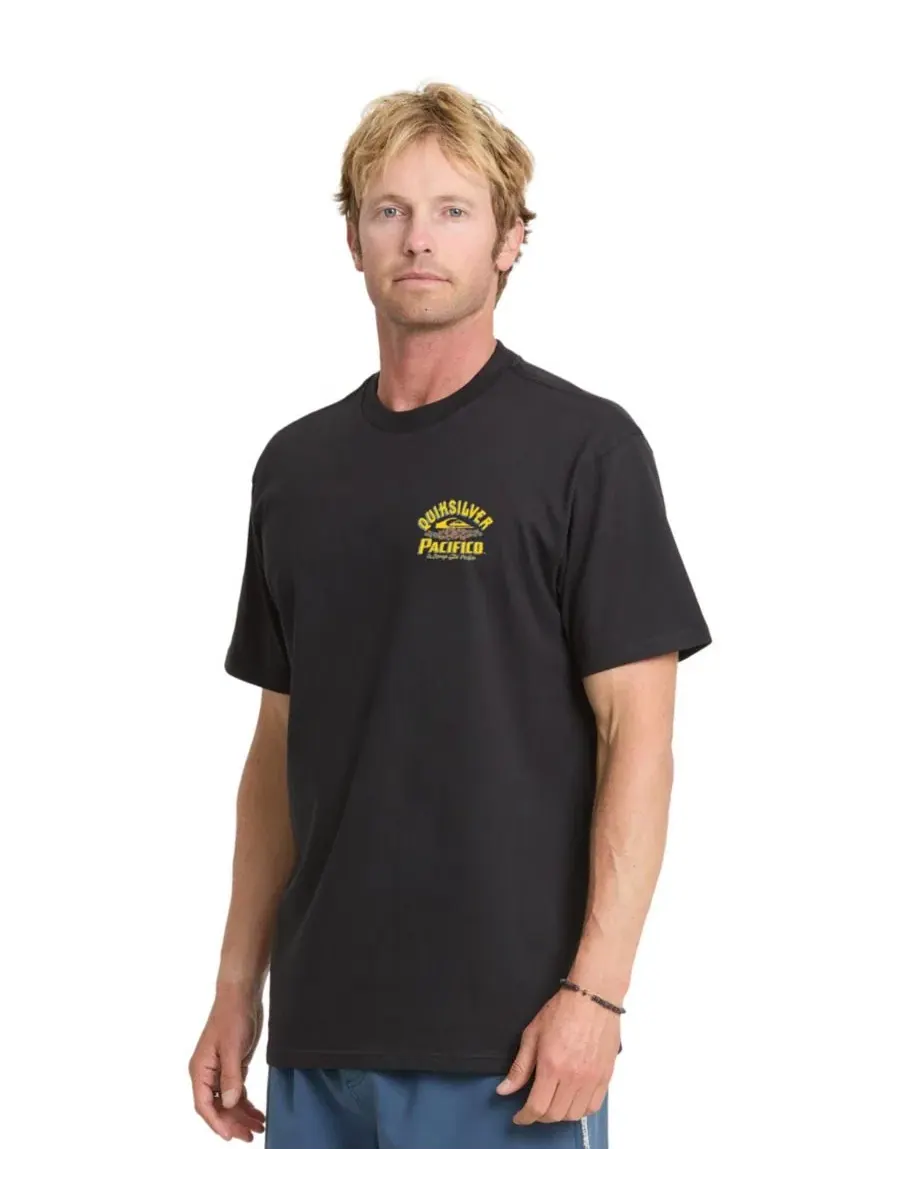 Футболка с коротким рукавом Pacifico Signage Quiksilver — изображение 3 из 7, черный
