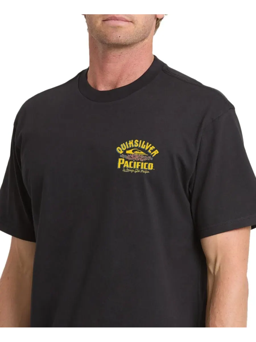 Футболка с коротким рукавом Pacifico Signage Quiksilver — изображение 4 из 7, черный