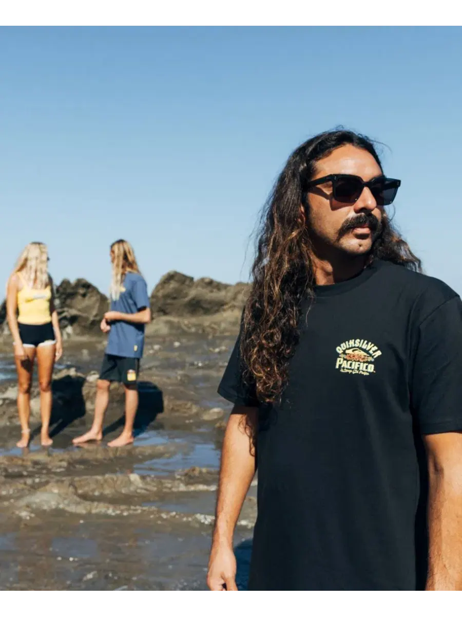 Футболка с коротким рукавом Pacifico Signage Quiksilver — изображение 6 из 7, черный