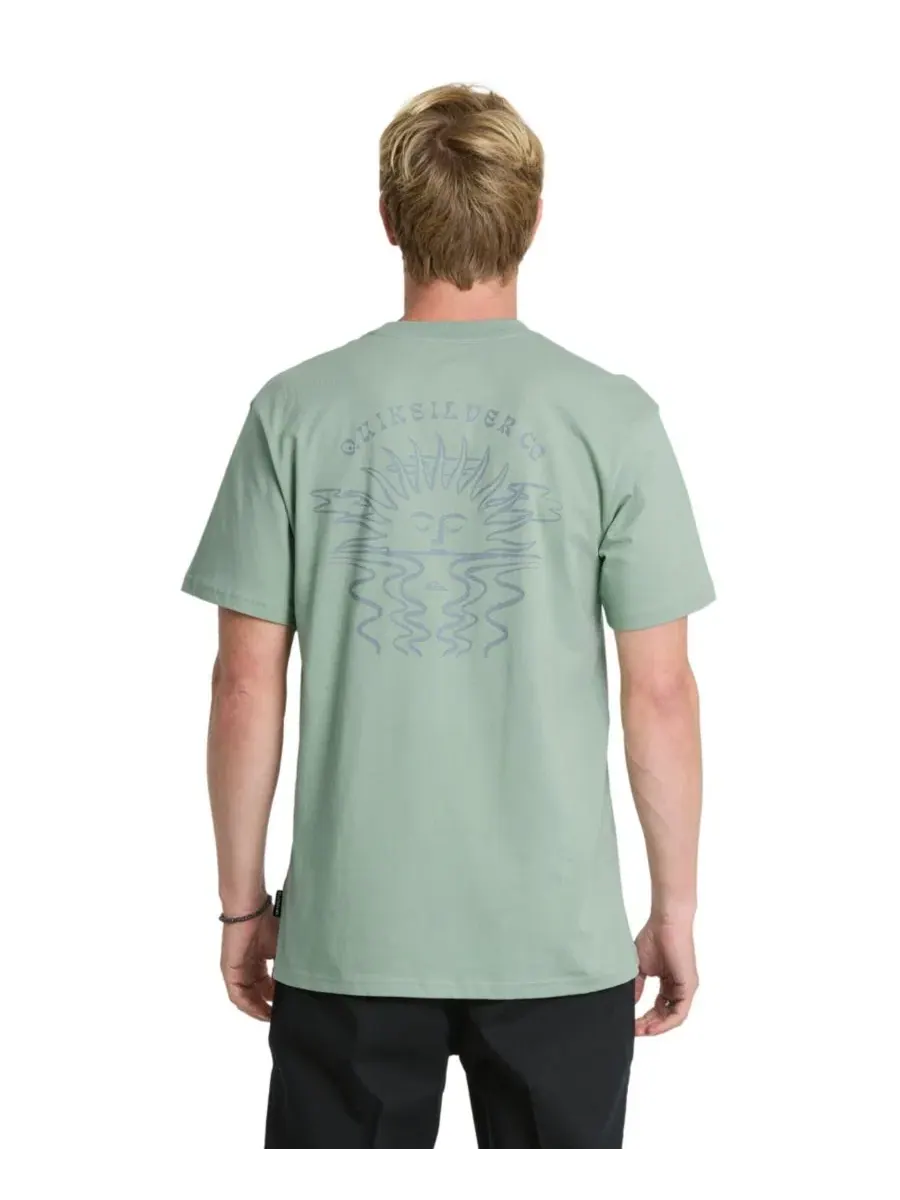 Футболка с принтом Sun Down Graphic Quiksilver — изображение 1 из 4, зеленый