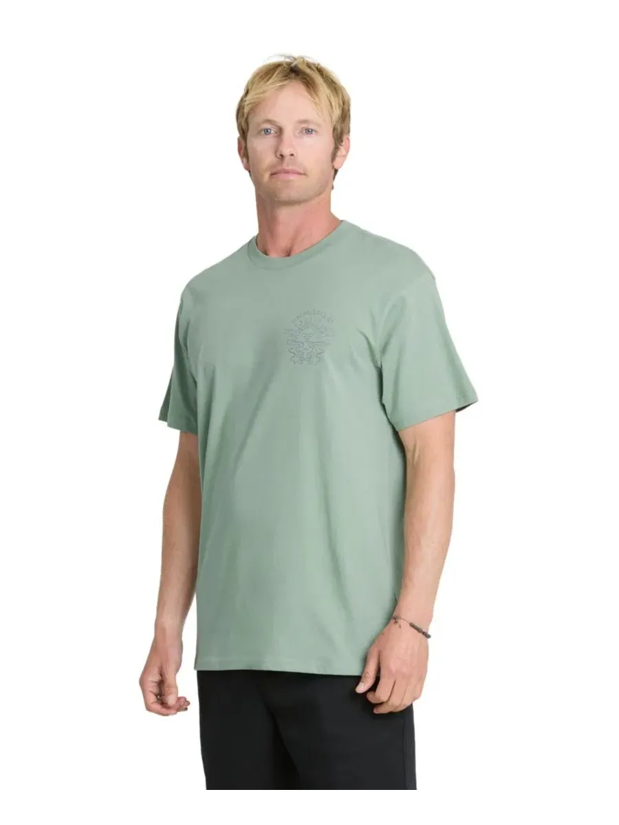 Футболка с принтом Sun Down Graphic Quiksilver — изображение 3 из 4, зеленый