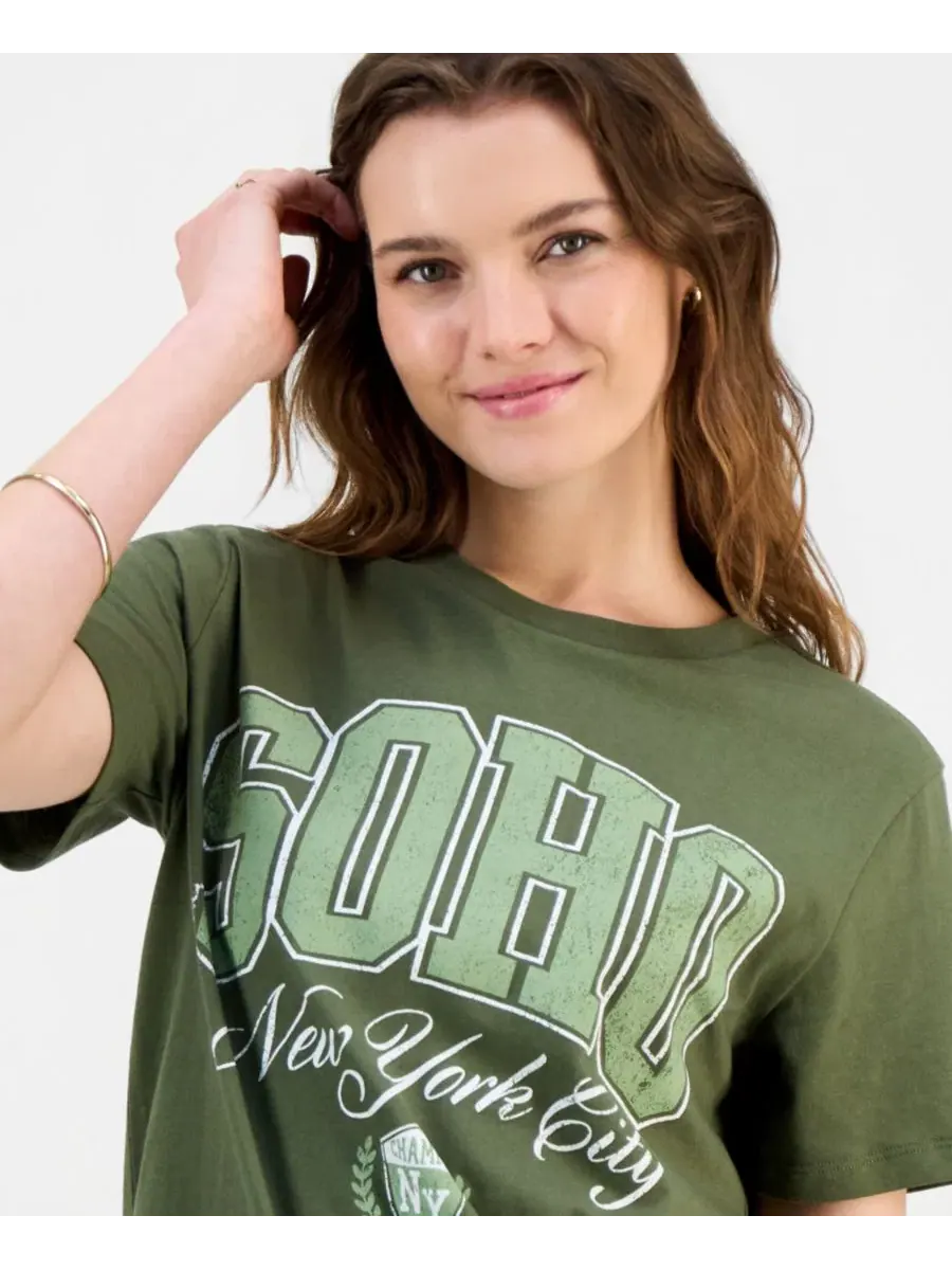 Футболка с принтом SOHO NYC Grayson Threads, The Label — изображение 3 из 4, оливин