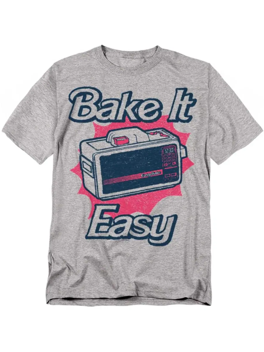 Футболка с длинным рукавом с принтом Easy Bake Oven Bake It Easy Logovision — изображение 1 из 3, приглушенный