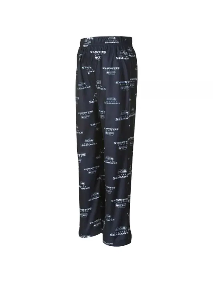Пижамные штаны унисекс для дошкольников Seattle Seahawks с логотипом Allover Flannel - темно-синий — изображение 2 из 3