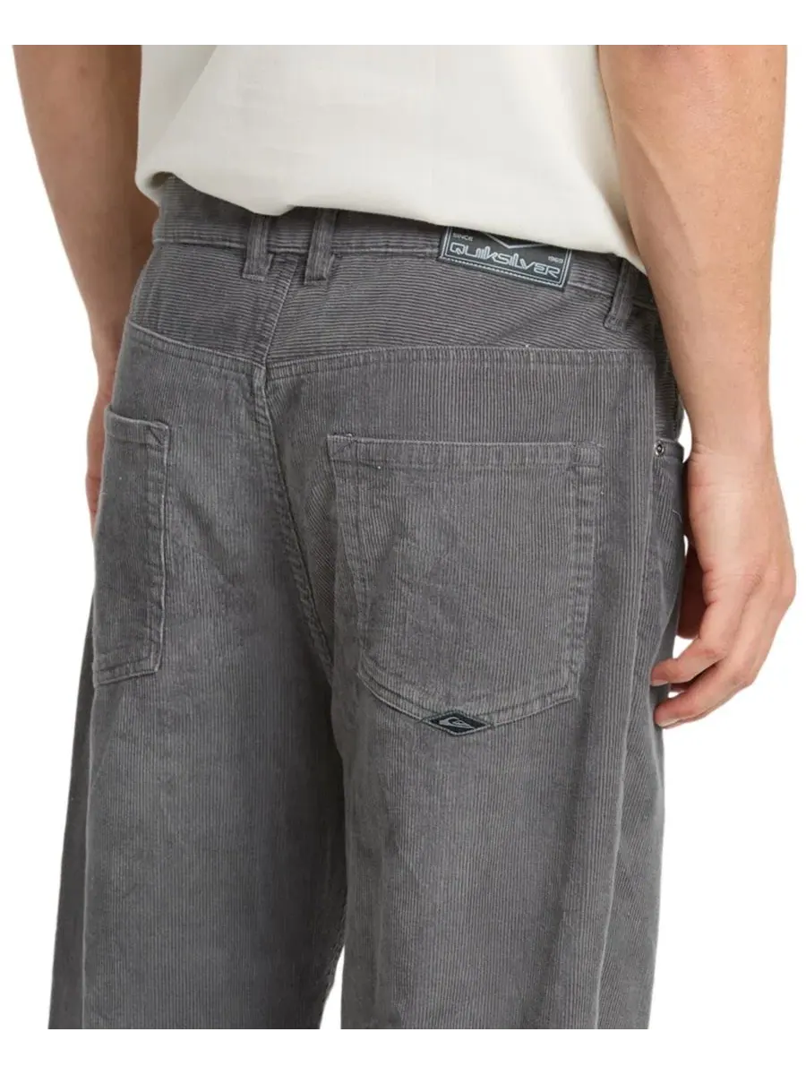 Брюки прямого кроя Saltwater Cord Iron Gate Quiksilver — изображение 4 из 5, чугунный