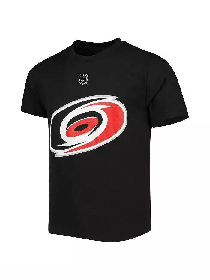Черная футболка с именем и номером игрока Big Boys Sebastian Aho Carolina Hurricanes Outerstuff — изображение 3 из 3, черный