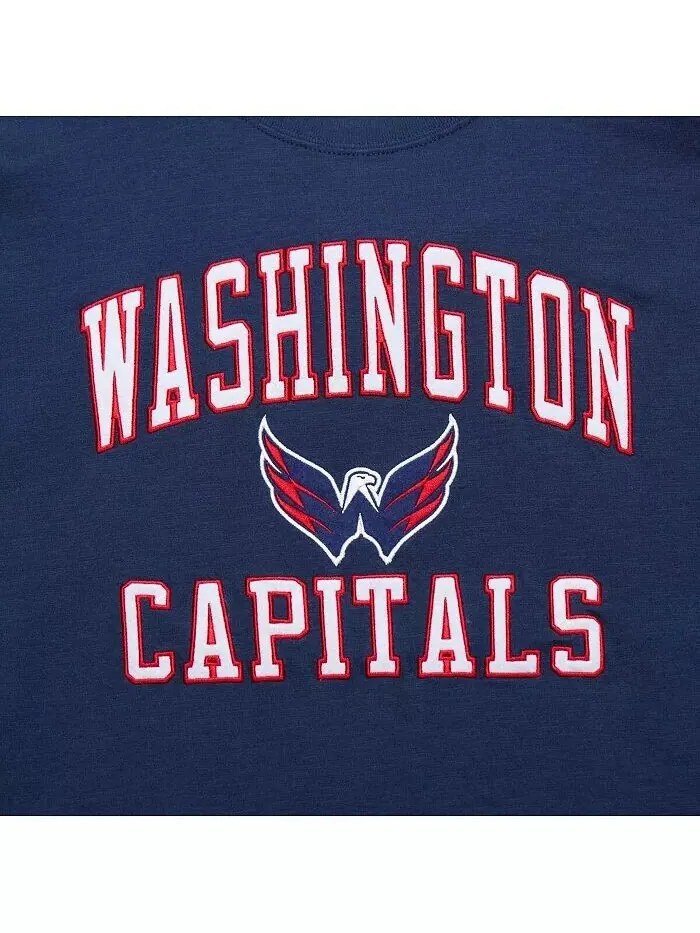 Мужская темно-синяя футболка Washington Capitals Legendary Slub Mitchell & Ness — изображение 3 из 4