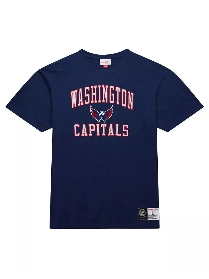 Мужская темно-синяя футболка Washington Capitals Legendary Slub Mitchell & Ness — изображение 4 из 4