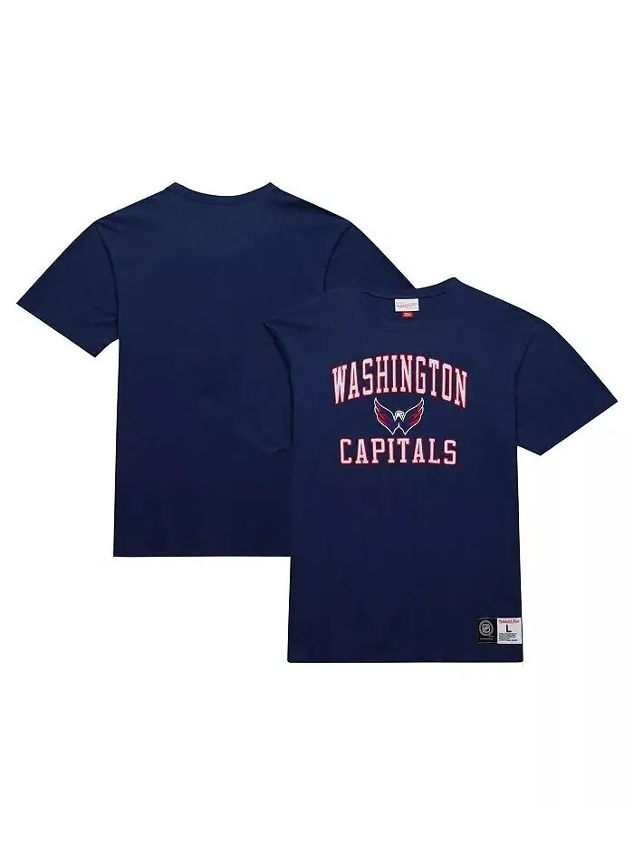 Мужская темно-синяя футболка Washington Capitals Legendary Slub Mitchell & Ness — изображение 1 из 4, темно-синий