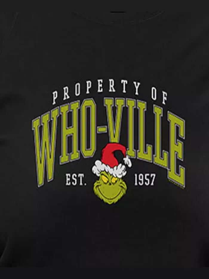 Большой размер Grinch Who-Ville Графический пуловер Топ Hybrid Apparel — изображение 2 из 3, черный