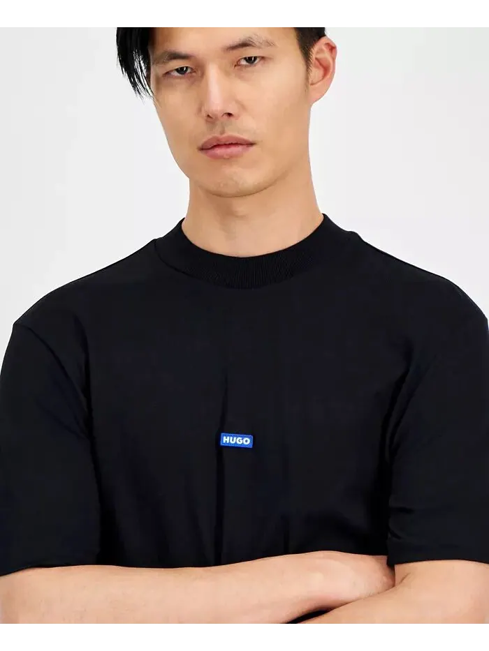 Мужская футболка Regular-Fit с нашивкой-логотипом Hugo Boss — изображение 3 из 3, черный