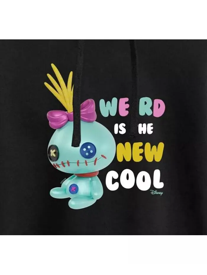 Укороченная толстовка с капюшоном Trendy Juniors Scrump Graphic Hybrid Apparel — изображение 2 из 2, черный