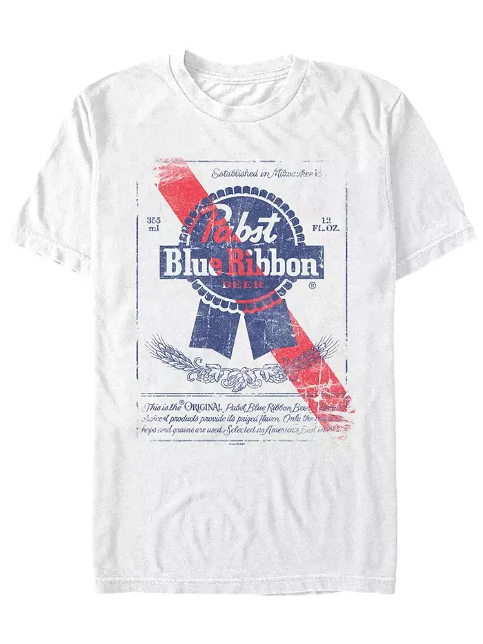 Мужская футболка с коротким рукавом Pabst Layered Label Fifth Sun — изображение 1 из 3, белый