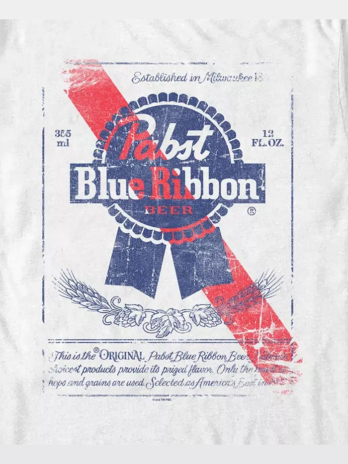 Мужская футболка с коротким рукавом Pabst Layered Label Fifth Sun — изображение 3 из 3, белый