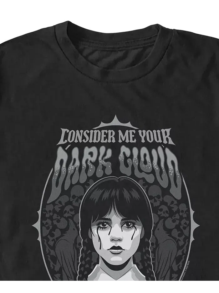 Мужская футболка Wednesday Addams Dark Cloud Fifth Sun — изображение 3 из 3, черный