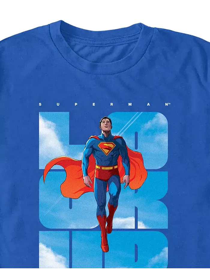 Мужская футболка с принтом Superman 2025 Fifth Sun — изображение 3 из 3, синий