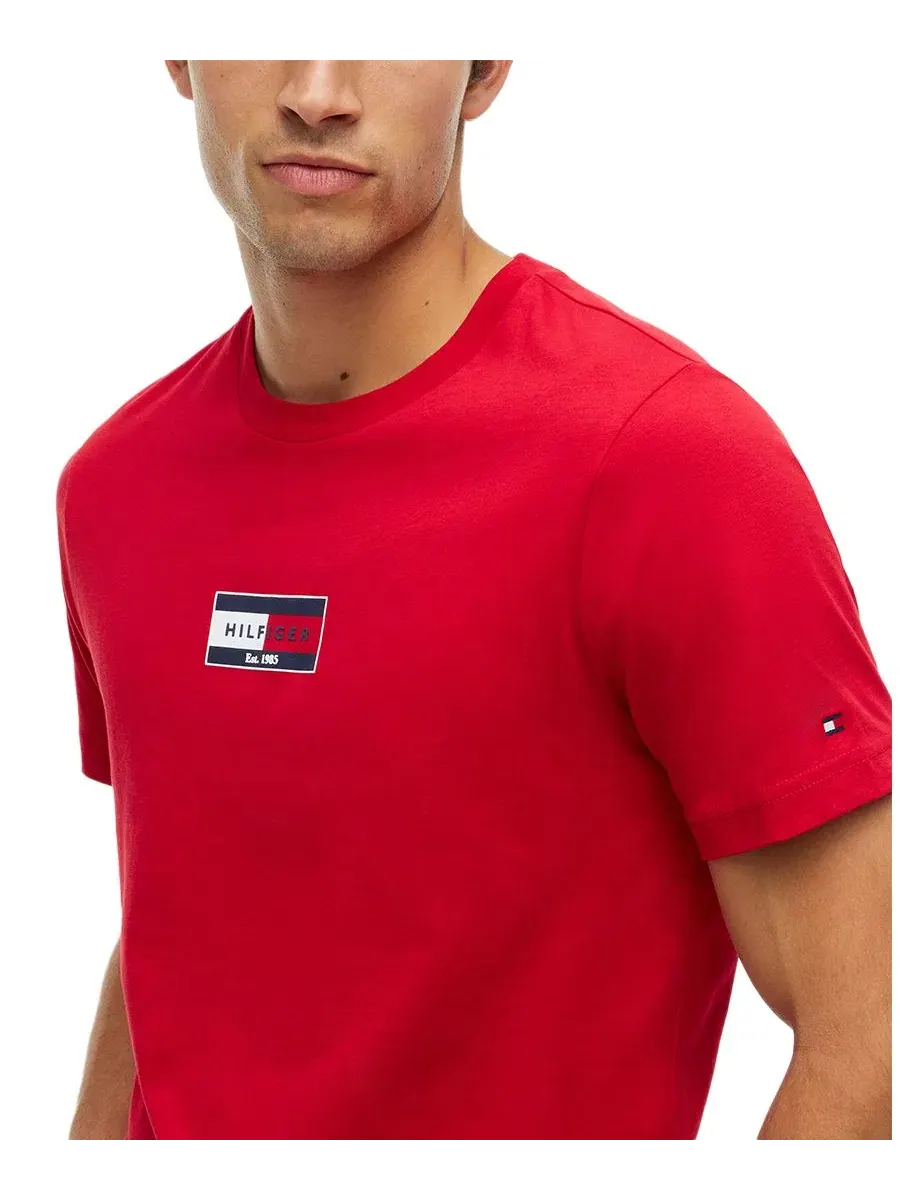 Футболка с принтом Brand Love Small Flag Tommy Hilfiger — изображение 3 из 4, красный