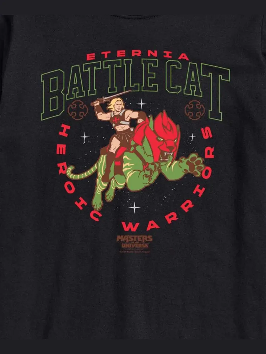Футболка с длинным рукавом, с принтом Masters of the Universe Eternia Battle Cat Collegiate AIRWAVES — изображение 3 из 3