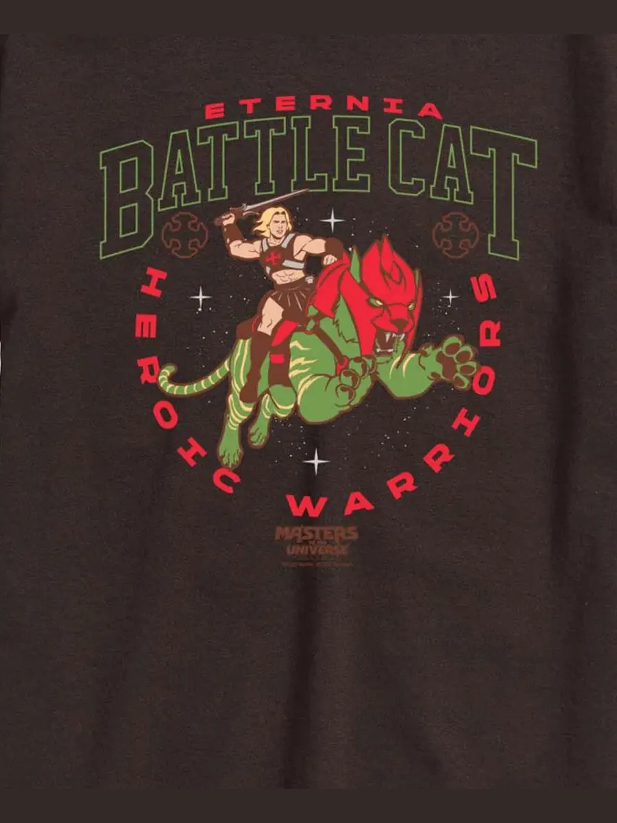 Футболка с принтом Masters of the Universe Eternia Battle Cat Collegiate AIRWAVES — изображение 3 из 3, коричневый