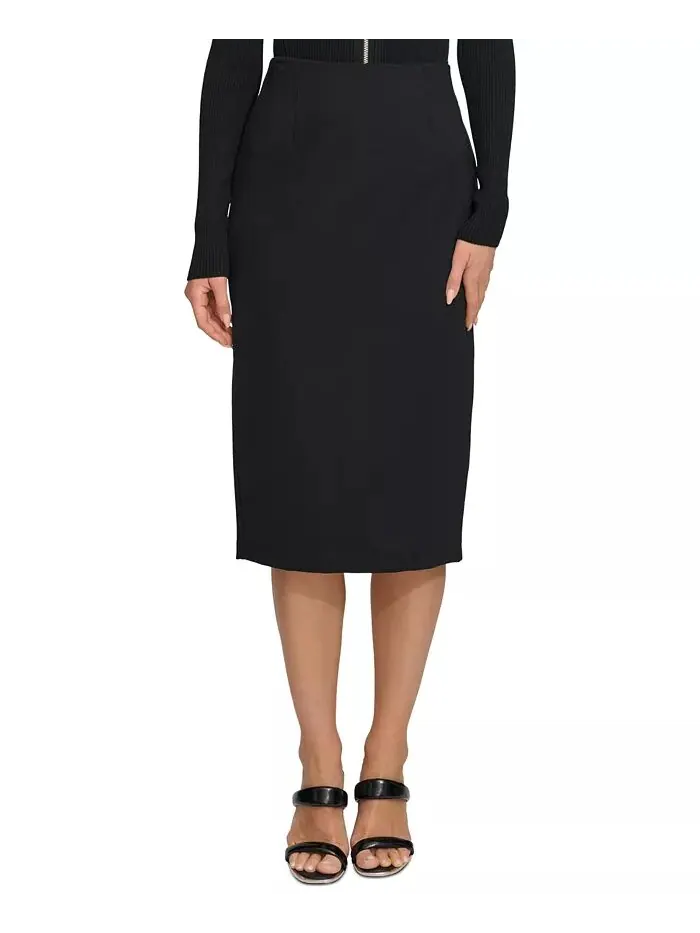 Юбка-карандаш с застежкой-молнией DKNY — изображение 1 из 4, черный