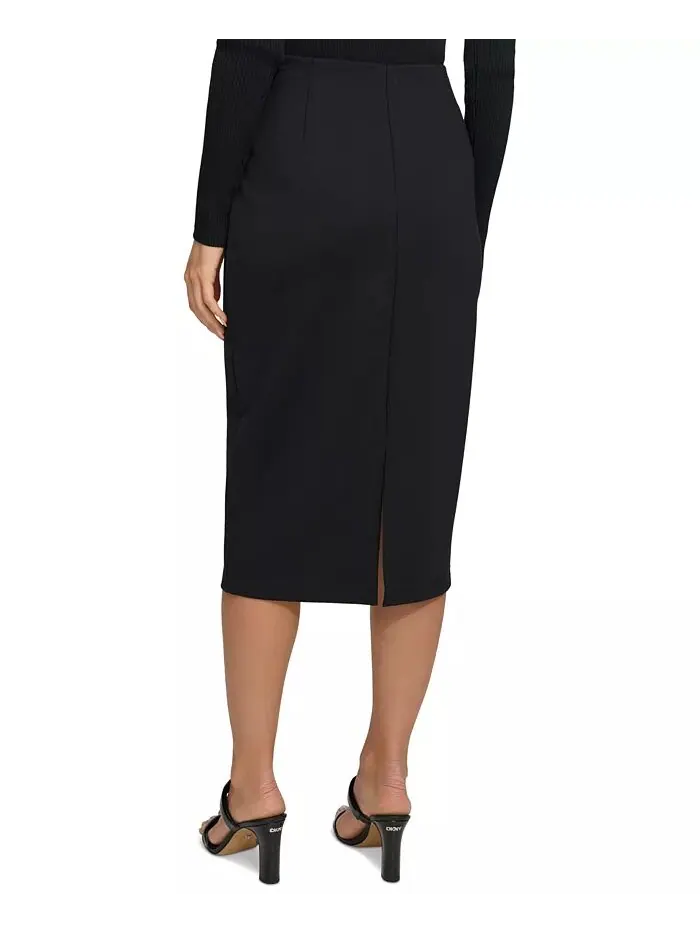 Юбка-карандаш с застежкой-молнией DKNY — изображение 2 из 4, черный