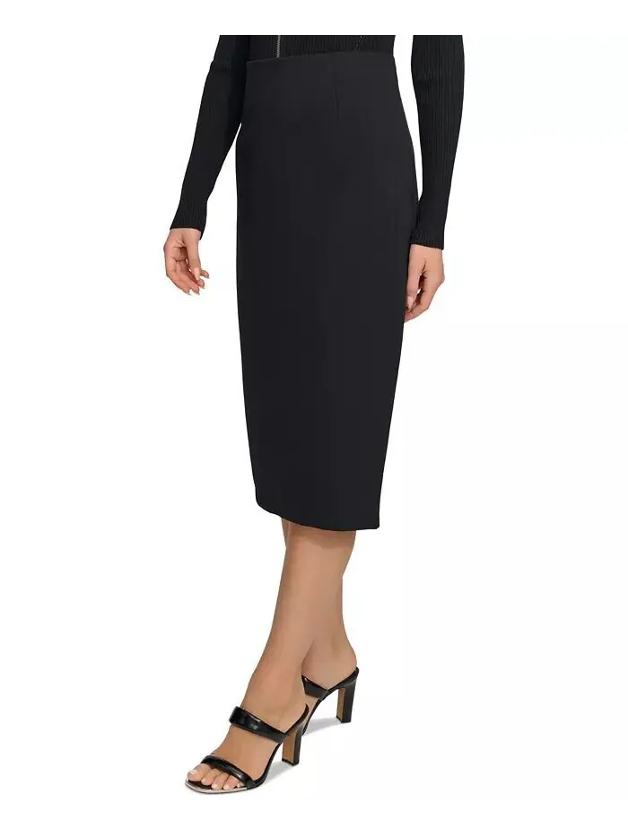 Юбка-карандаш с застежкой-молнией DKNY — изображение 3 из 4, черный