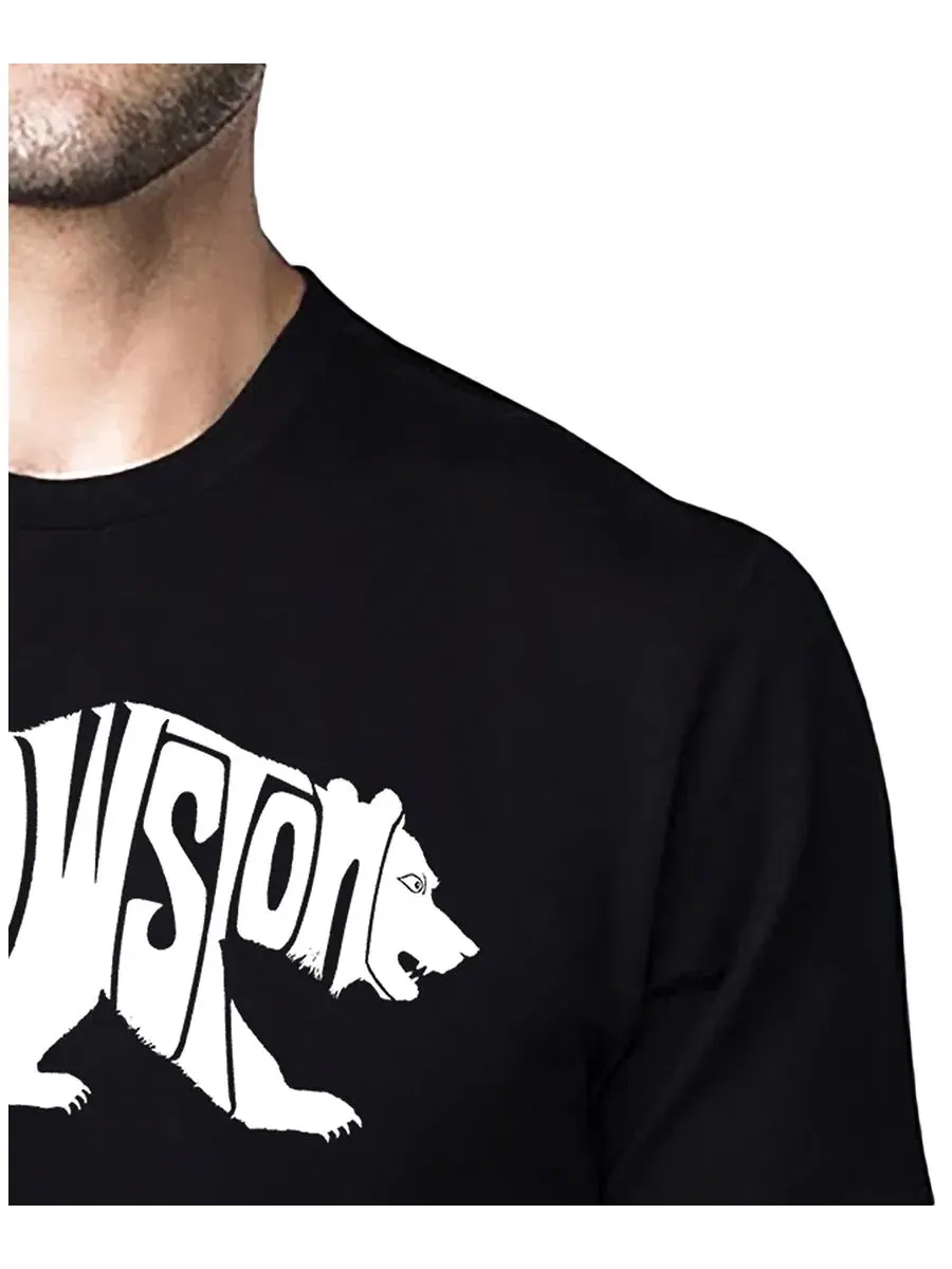 Футболка с принтом Yellowstone Bear Word Art LA Pop Art — изображение 2 из 4, черный