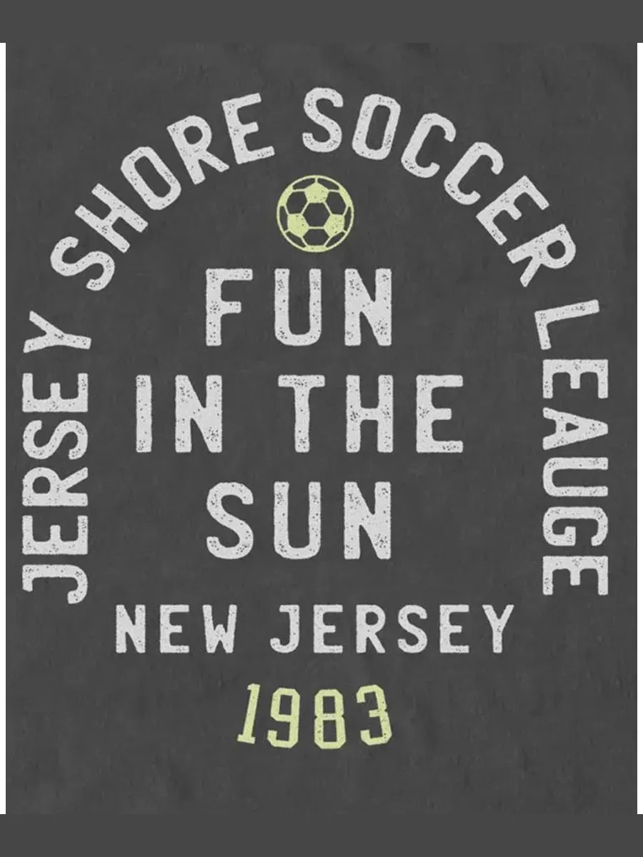 Футболка с графическим принтом Jersey Shore Soccer Fifth Sun — изображение 3 из 3, темно-серый