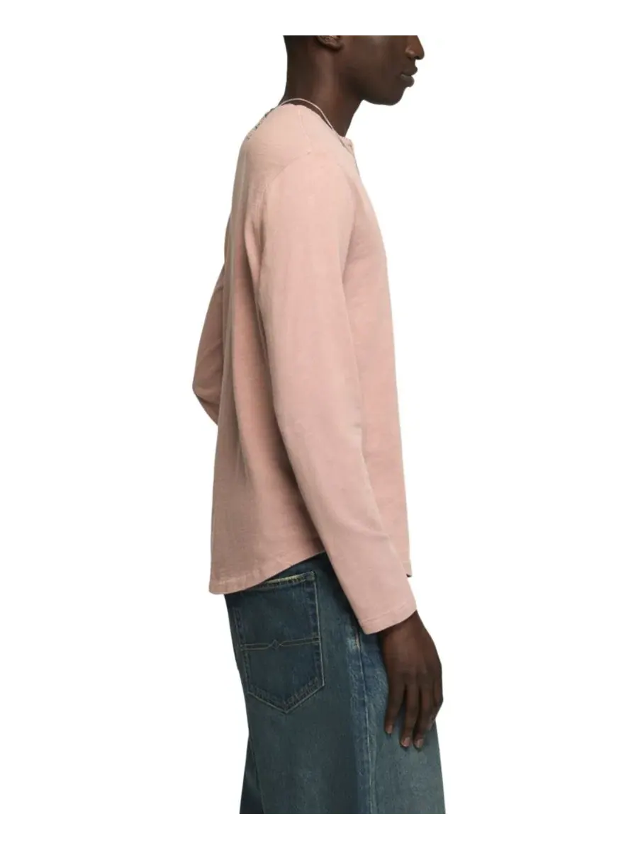 Футболка-поло с длинным рукавом Weekend Slub Henley Lucky Brand — изображение 2 из 4, розовый