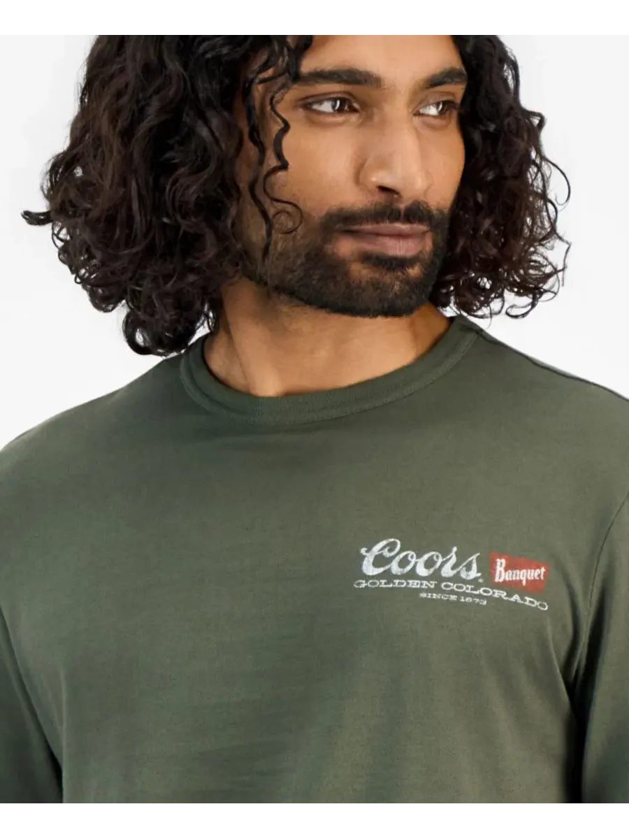Футболка с длинным рукавом Coors Scenic Cotton Sun + Stone — изображение 4 из 4, оливковый