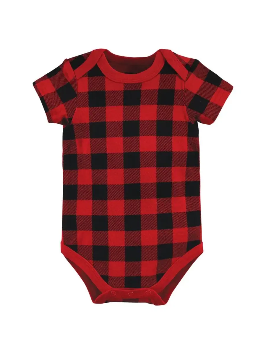 Комплект боди с длинным рукавом Hudson Baby, Buffalo Plaid Family — изображение 4 из 5